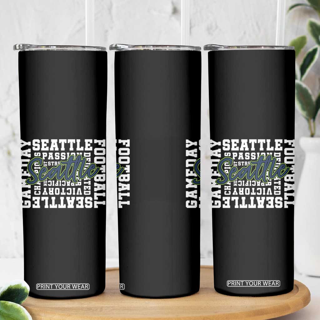 Seattle Emerald City Pride Skinny Tumbler Football Fan Game Day Gift