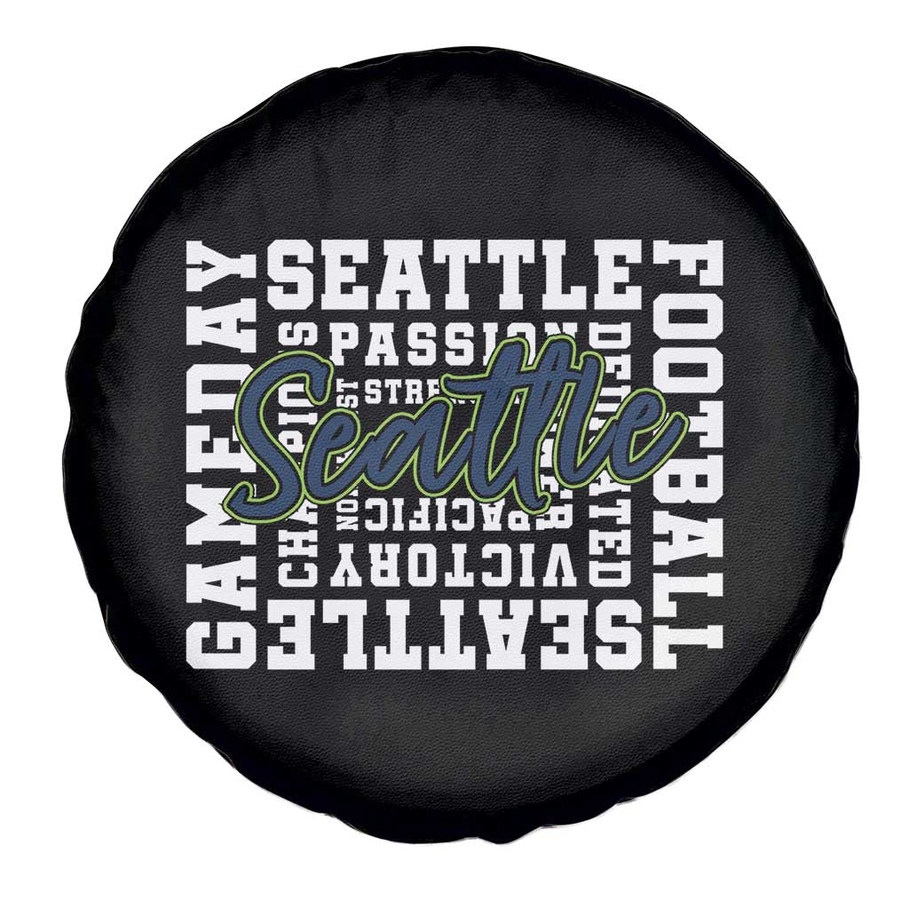 Seattle Emerald City Pride Spare Tire Cover Football Fan Game Day Gift