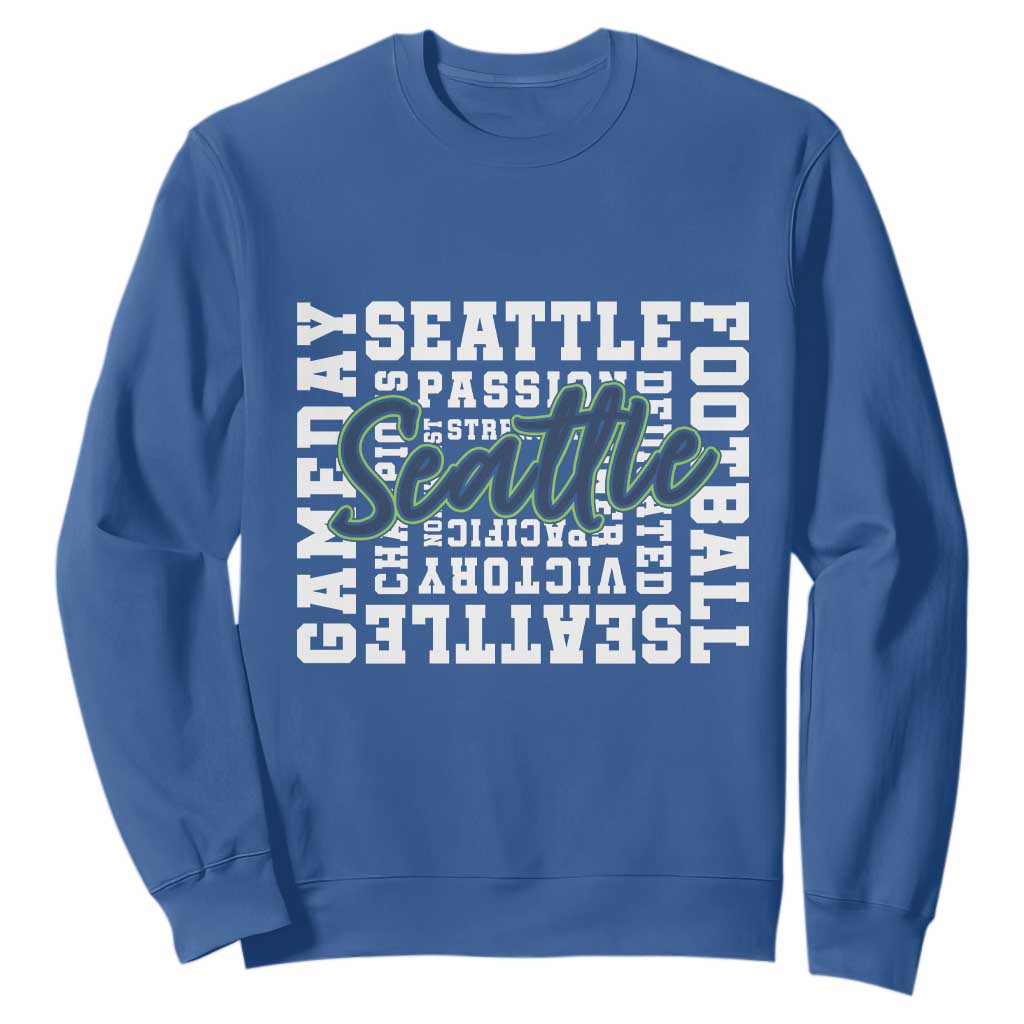Seattle Emerald City Pride Sweatshirt Football Fan Game Day Gift TS12 Royal Blue Print Your Wear
