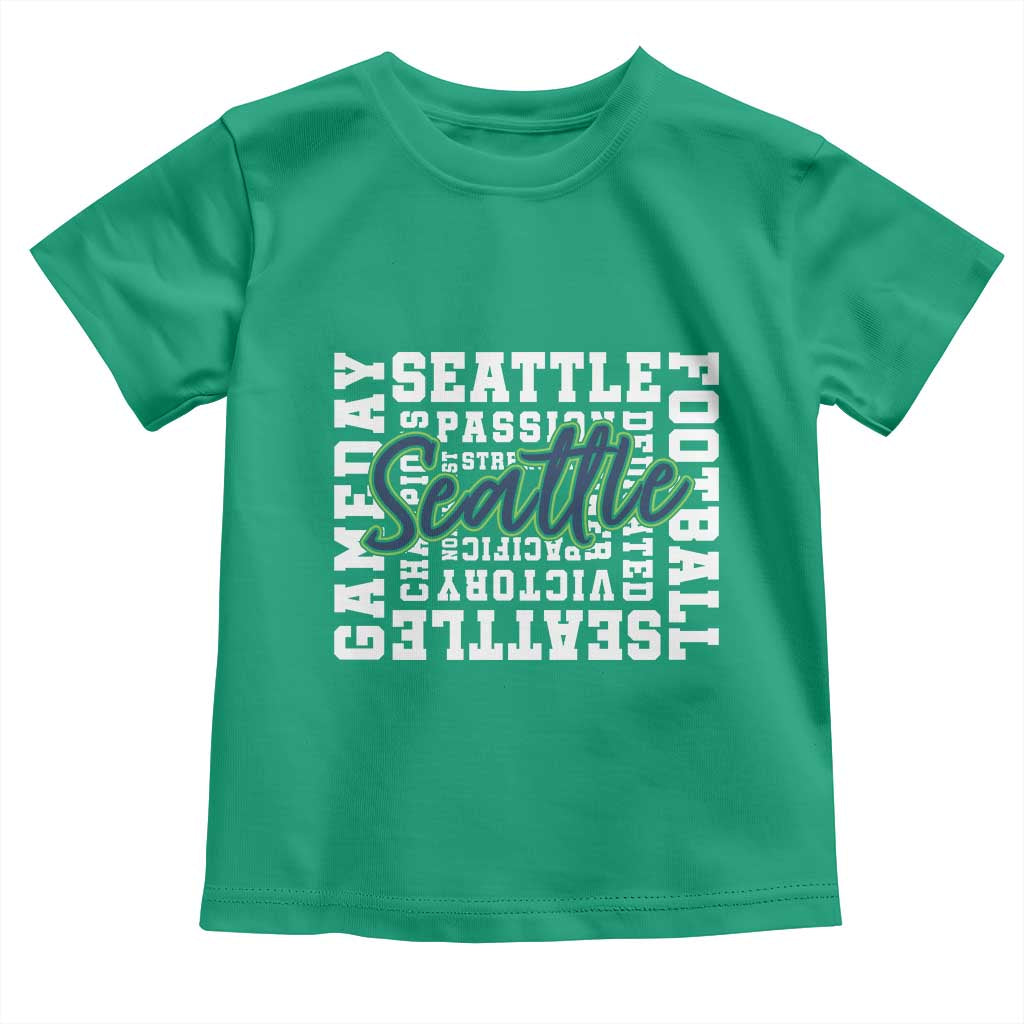 Seattle Emerald City Pride Toddler T Shirt Football Fan Game Day Gift