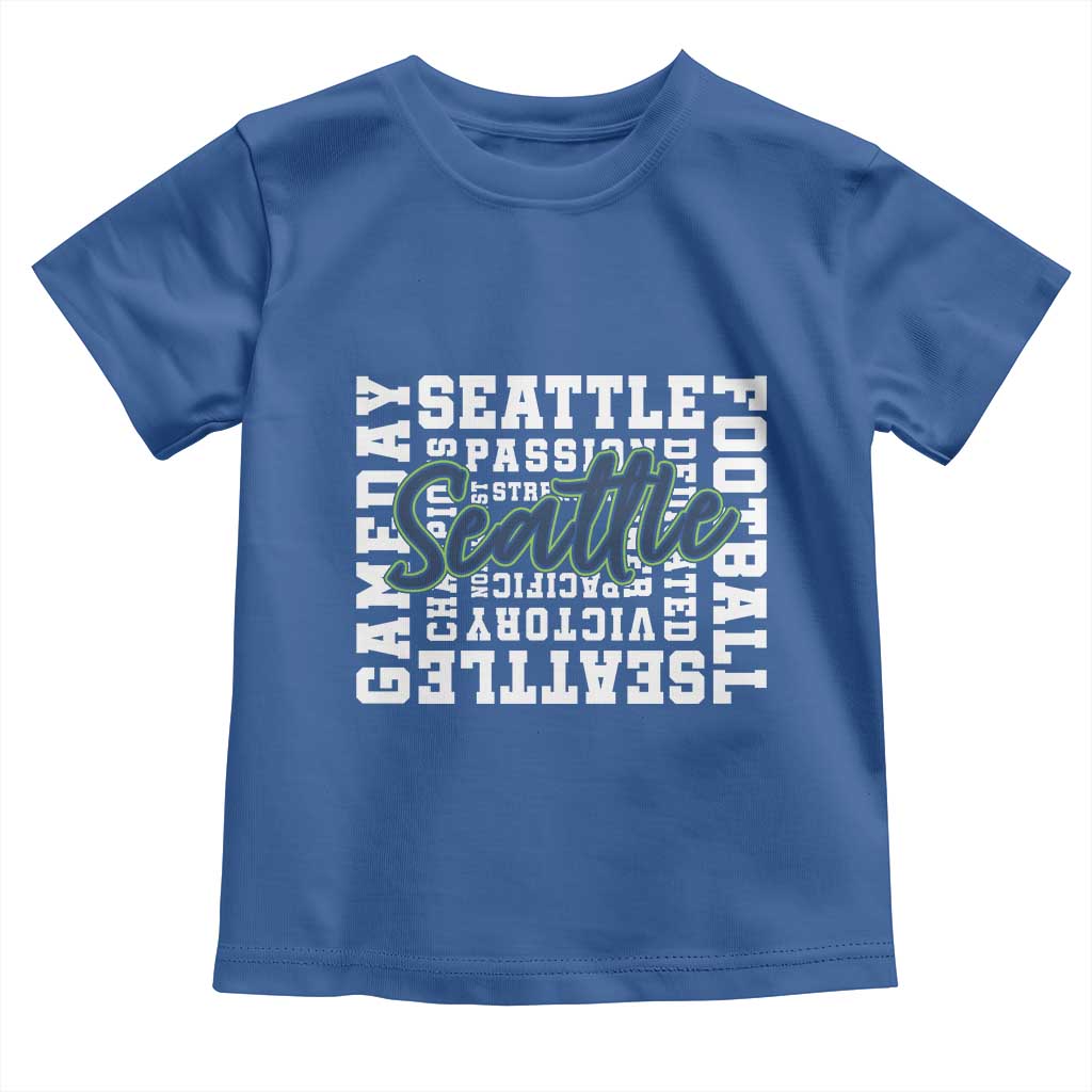 Seattle Emerald City Pride Toddler T Shirt Football Fan Game Day Gift TS12 Royal Blue Print Your Wear
