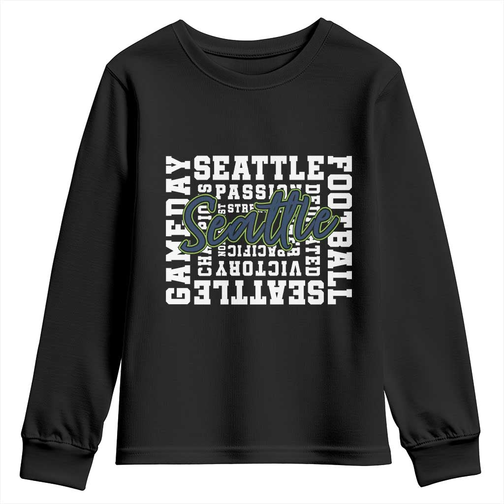 Seattle Emerald City Pride Youth Sweatshirt Football Fan Game Day Gift