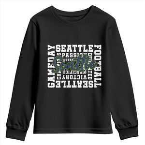 Seattle Emerald City Pride Youth Sweatshirt Football Fan Game Day Gift