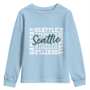 Seattle Emerald City Pride Youth Sweatshirt Football Fan Game Day Gift