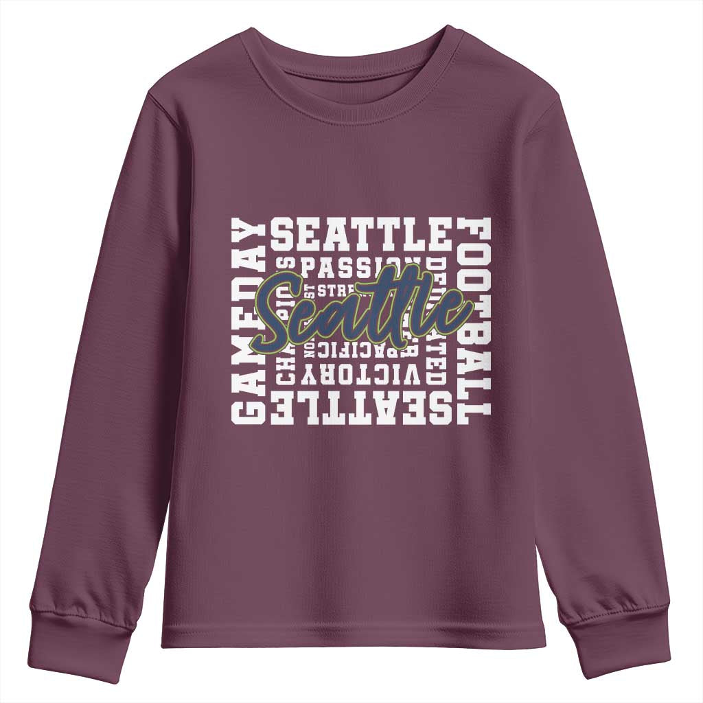 Seattle Emerald City Pride Youth Sweatshirt Football Fan Game Day Gift