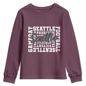 Seattle Emerald City Pride Youth Sweatshirt Football Fan Game Day Gift