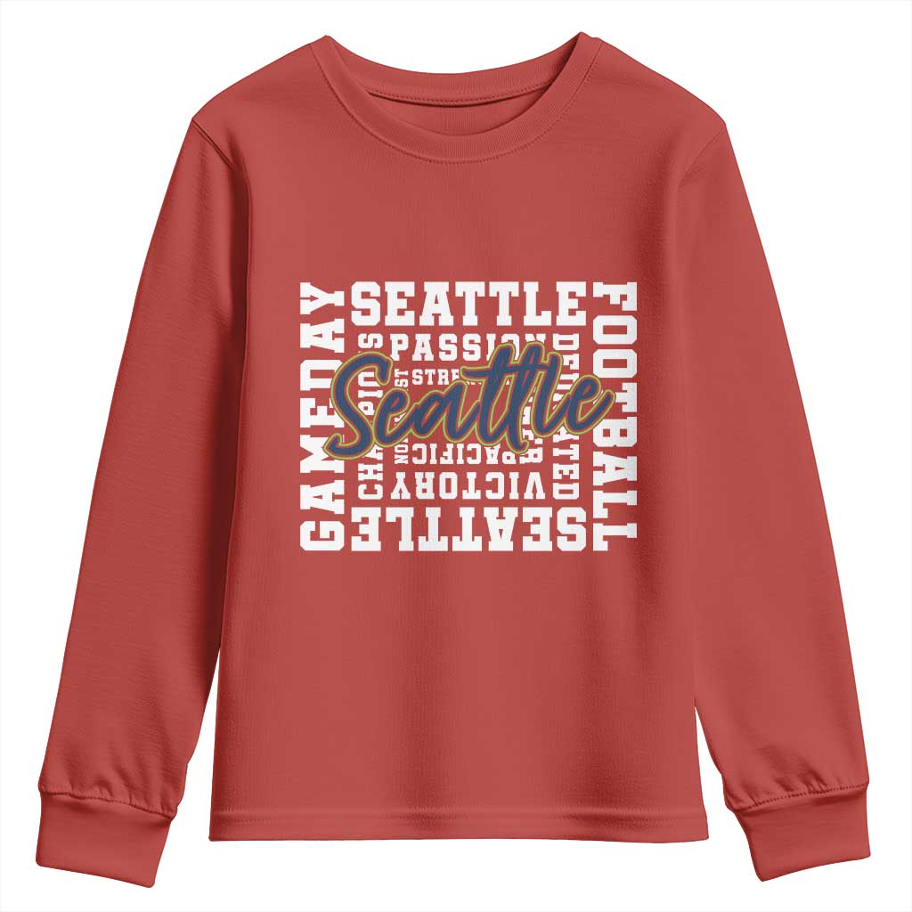 Seattle Emerald City Pride Youth Sweatshirt Football Fan Game Day Gift