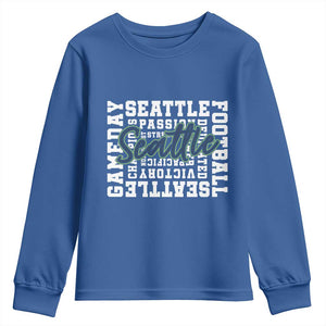 Seattle Emerald City Pride Youth Sweatshirt Football Fan Game Day Gift