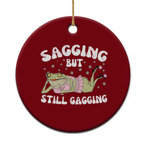 Funny Sagging But Still Gagging Ceramic Ornament Sarcastic Frog Humor TS12 1pc Red Print Your Wear