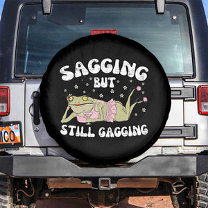 Funny Sagging But Still Gagging Spare Tire Cover Sarcastic Frog Humor TS12 No hole Black Print Your Wear