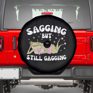 Funny Sagging But Still Gagging Spare Tire Cover Sarcastic Frog Humor TS12 Black Print Your Wear