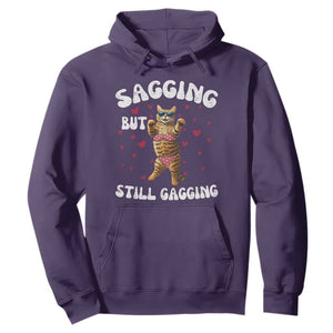 Funny Cat Sexy Hoodie Sagging But Still Gagging Gift TS12 Purple Print Your Wear