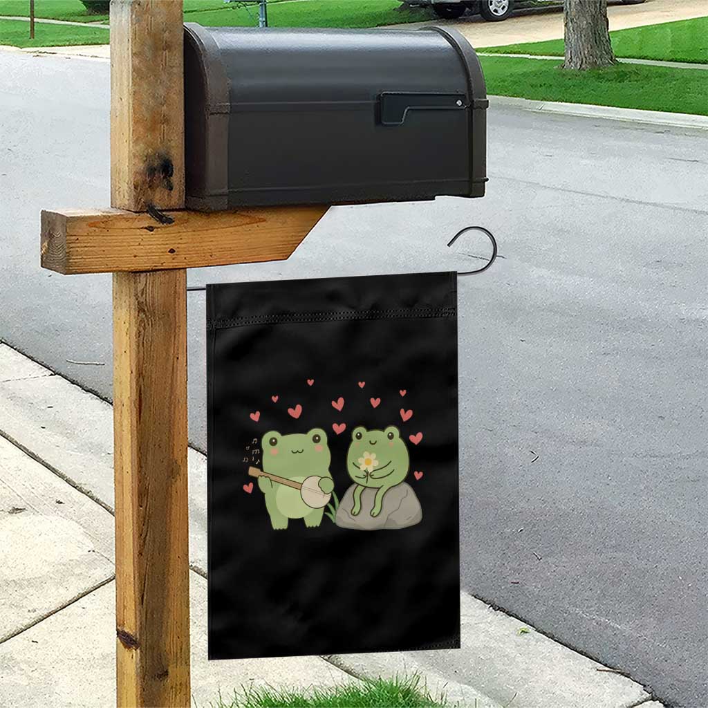 Cute Frog Lover Gift Garden Flag Romantic Frog Music TS12 Print Your Wear
