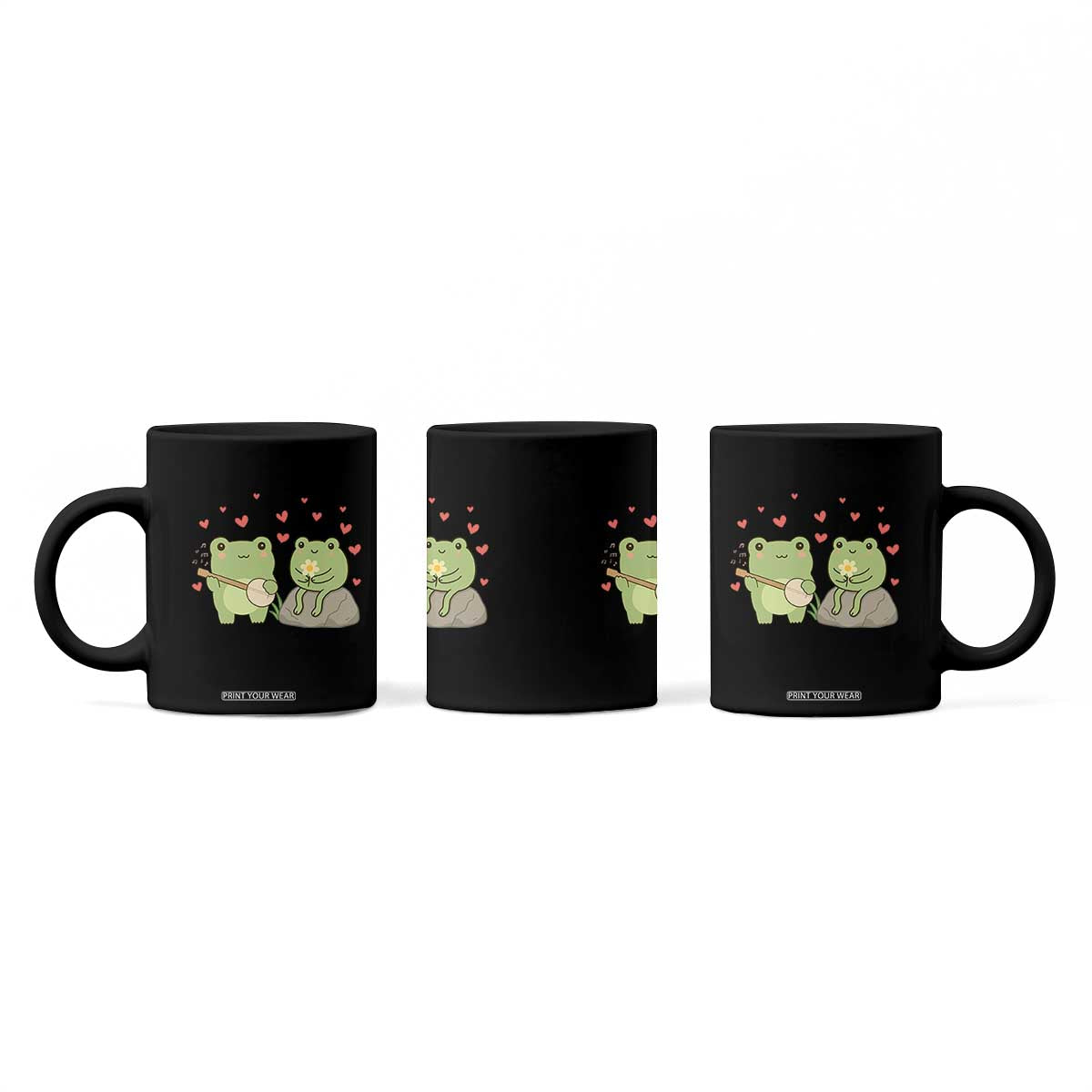Cute Frog Lover Gift Coffee Mug Romantic Frog Music TS12 Print Your Wear