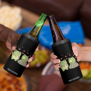 Cute Frog Lover Gift 4 in 1 Can Cooler Tumbler Romantic Frog Music TS12 Print Your Wear