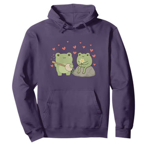 Cute Frog Lover Gift Hoodie Romantic Frog Music TS12 Purple Print Your Wear