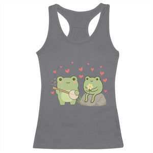 Cute Frog Lover Gift Racerback Tank Top Romantic Frog Music TS12 Charcoal Print Your Wear