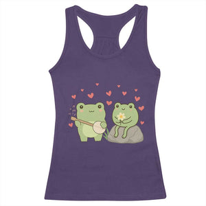 Cute Frog Lover Gift Racerback Tank Top Romantic Frog Music TS12 Purple Print Your Wear