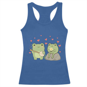 Cute Frog Lover Gift Racerback Tank Top Romantic Frog Music TS12 Royal Blue Print Your Wear