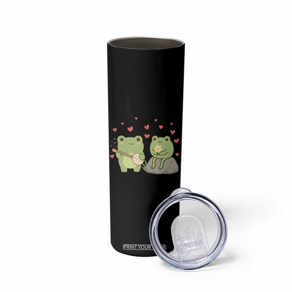 Cute Frog Lover Gift Skinny Tumbler Romantic Frog Music TS12 Print Your Wear