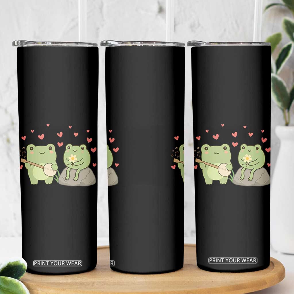 Cute Frog Lover Gift Skinny Tumbler Romantic Frog Music TS12 Print Your Wear