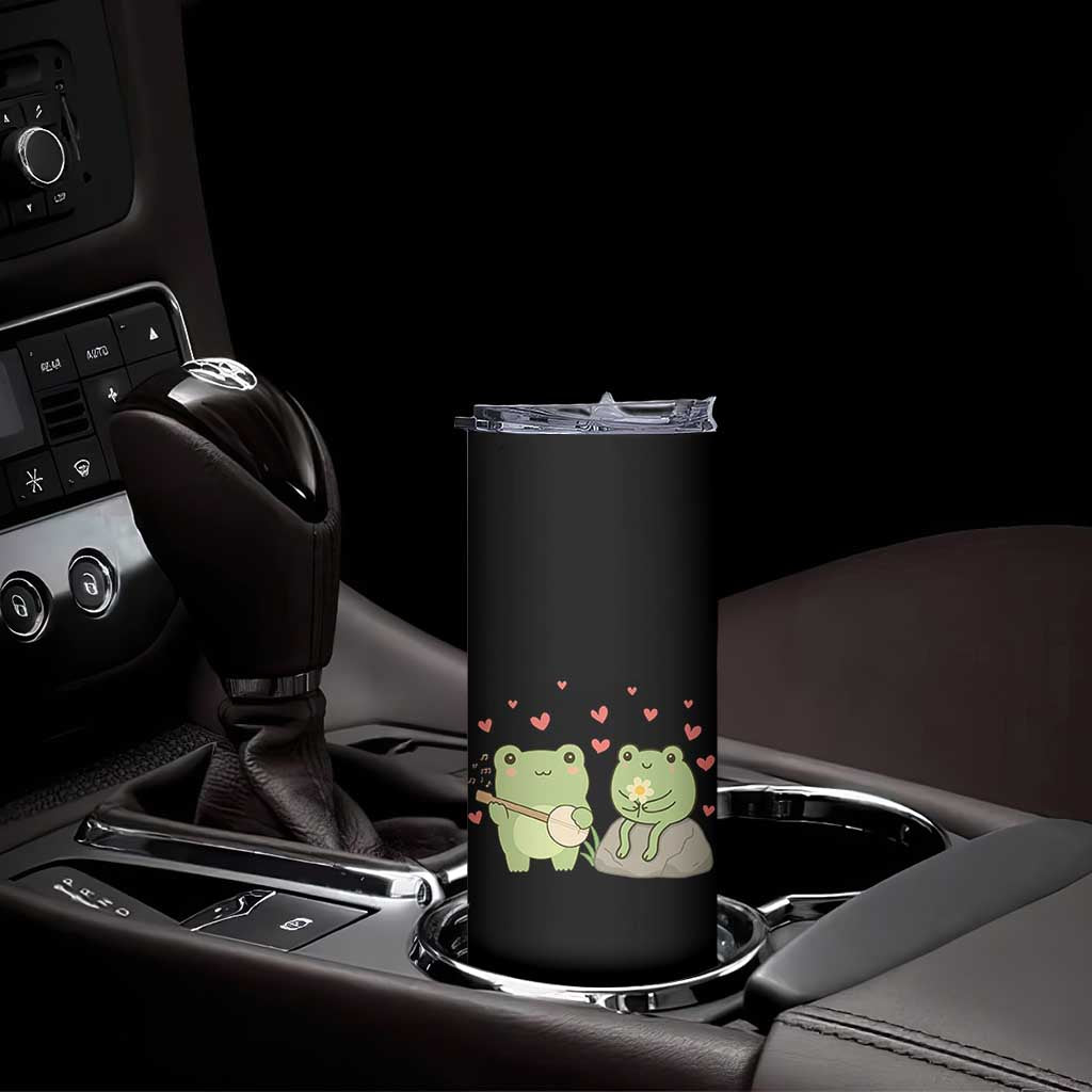 Cute Frog Lover Gift Skinny Tumbler Romantic Frog Music TS12 Print Your Wear