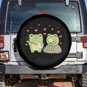 Cute Frog Lover Gift Spare Tire Cover Romantic Frog Music TS12 No hole Black Print Your Wear