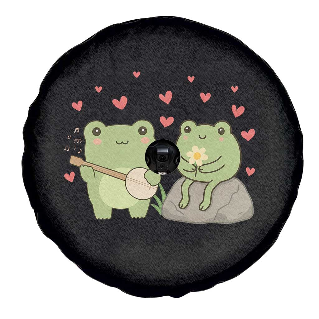 Cute Frog Lover Gift Spare Tire Cover Romantic Frog Music TS12 Print Your Wear