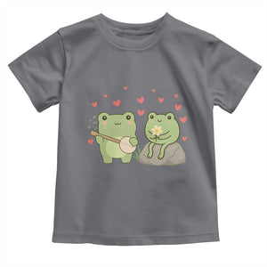 Cute Frog Lover Gift Toddler T Shirt Romantic Frog Music TS12 Charcoal Print Your Wear