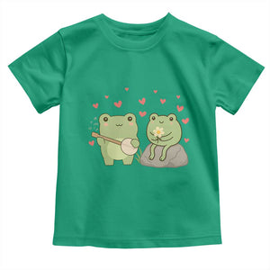Cute Frog Lover Gift Toddler T Shirt Romantic Frog Music TS12 Irish Green Print Your Wear