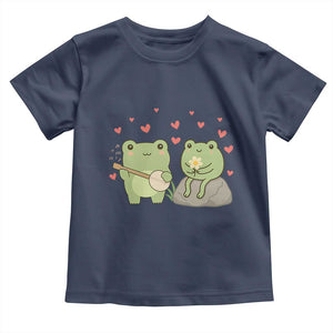 Cute Frog Lover Gift Toddler T Shirt Romantic Frog Music TS12 Navy Print Your Wear