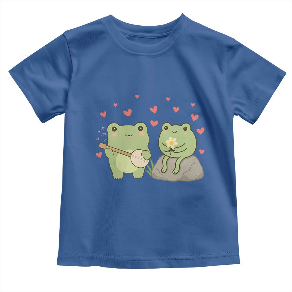 Cute Frog Lover Gift Toddler T Shirt Romantic Frog Music TS12 Royal Blue Print Your Wear