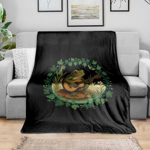 Funny Frog Playing Guitar Throw Blanket Music Lovers Gift TS12 Print Your Wear