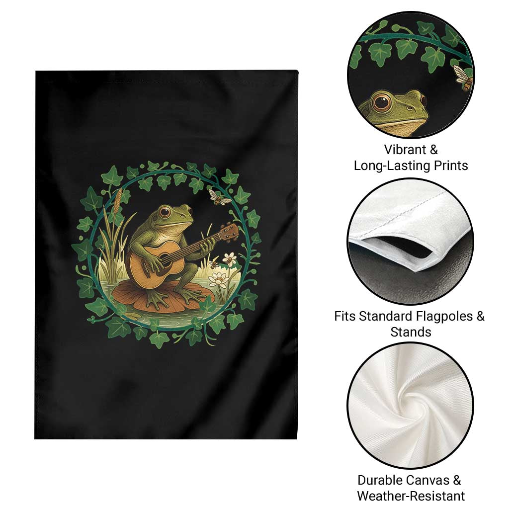 Funny Frog Playing Guitar Garden Flag Music Lovers Gift TS12 Print Your Wear