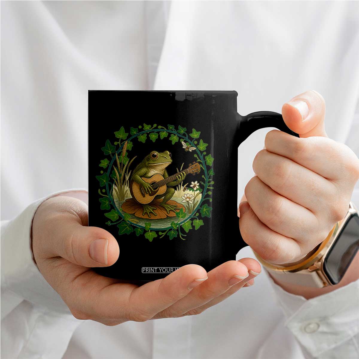 Funny Frog Playing Guitar Coffee Mug Music Lovers Gift TS12 Print Your Wear