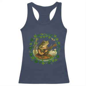 Funny Frog Playing Guitar Racerback Tank Top Music Lovers Gift TS12 Navy Print Your Wear