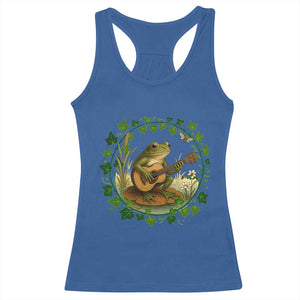 Funny Frog Playing Guitar Racerback Tank Top Music Lovers Gift TS12 Royal Blue Print Your Wear