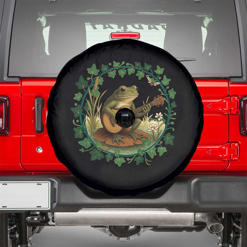 Funny Frog Playing Guitar Spare Tire Cover Music Lovers Gift TS12 Black Print Your Wear