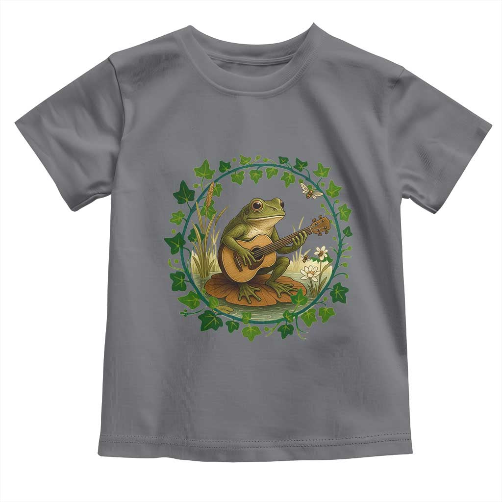 Funny Frog Playing Guitar Toddler T Shirt Music Lovers Gift TS12 Charcoal Print Your Wear