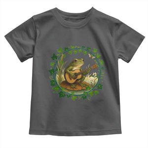 Funny Frog Playing Guitar Toddler T Shirt Music Lovers Gift TS12 Dark Heather Print Your Wear
