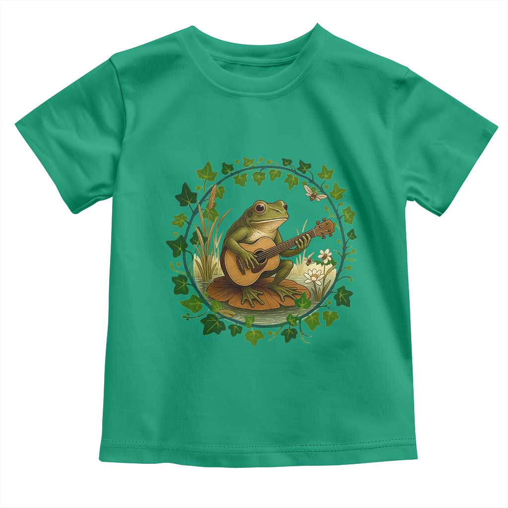 Funny Frog Playing Guitar Toddler T Shirt Music Lovers Gift TS12 Irish Green Print Your Wear
