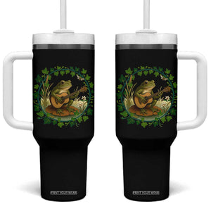 Funny Frog Playing Guitar Tumbler With Handle Music Lovers Gift TS12 One Size: 40 oz Black Print Your Wear