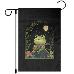 Frog Playing Guitar Garden Flag Gift for Musicians TS12 Black Print Your Wear