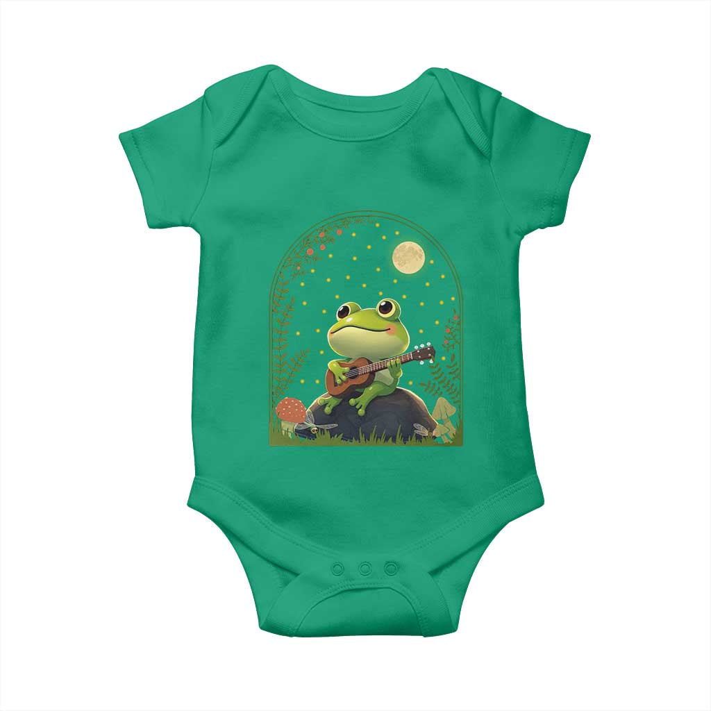 Frog Playing Guitar Baby Onesie Gift for Musicians TS12 Irish Green Print Your Wear