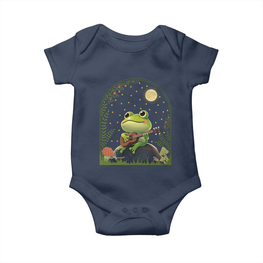 Frog Playing Guitar Baby Onesie Gift for Musicians TS12 Navy Print Your Wear