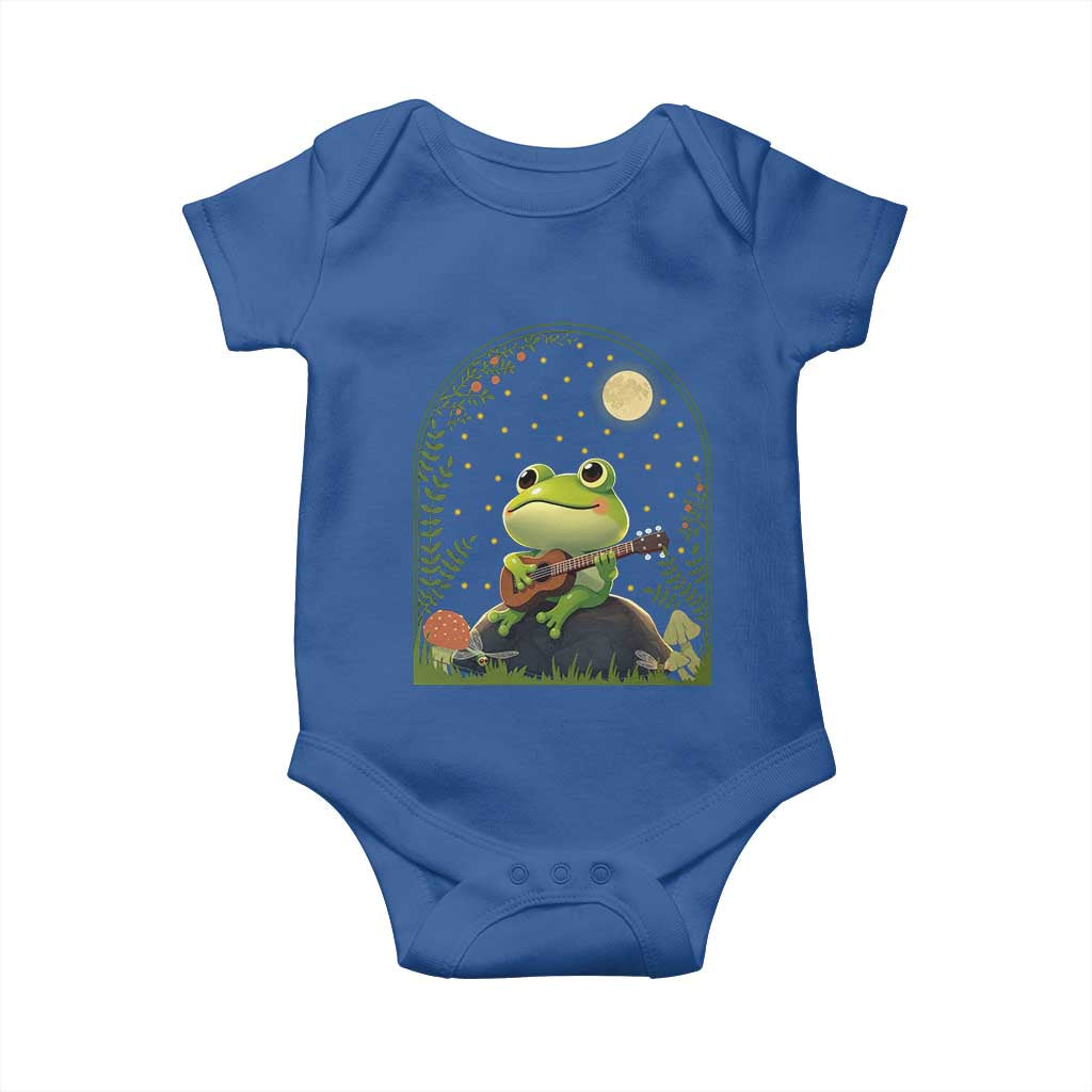 Frog Playing Guitar Baby Onesie Gift for Musicians TS12 Royal Blue Print Your Wear