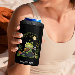 Frog Playing Guitar 4 in 1 Can Cooler Tumbler Gift for Musicians TS12 Print Your Wear