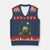 Frog Playing Guitar V-Neck Knit Sweater Vest Gift for Musicians TS12 Navy Red Print Your Wear