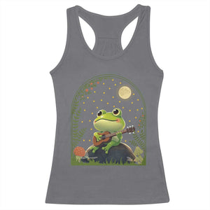 Frog Playing Guitar Racerback Tank Top Gift for Musicians TS12 Charcoal Print Your Wear