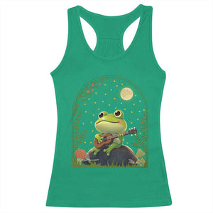 Frog Playing Guitar Racerback Tank Top Gift for Musicians TS12 Irish Green Print Your Wear
